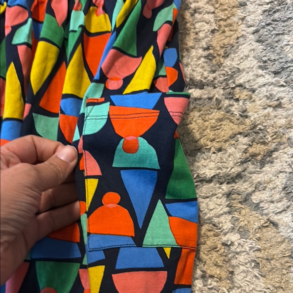 *Hanna Andersson* Colorful Geometric Kids Dress (ice cream cones) - Picture 4 of 5